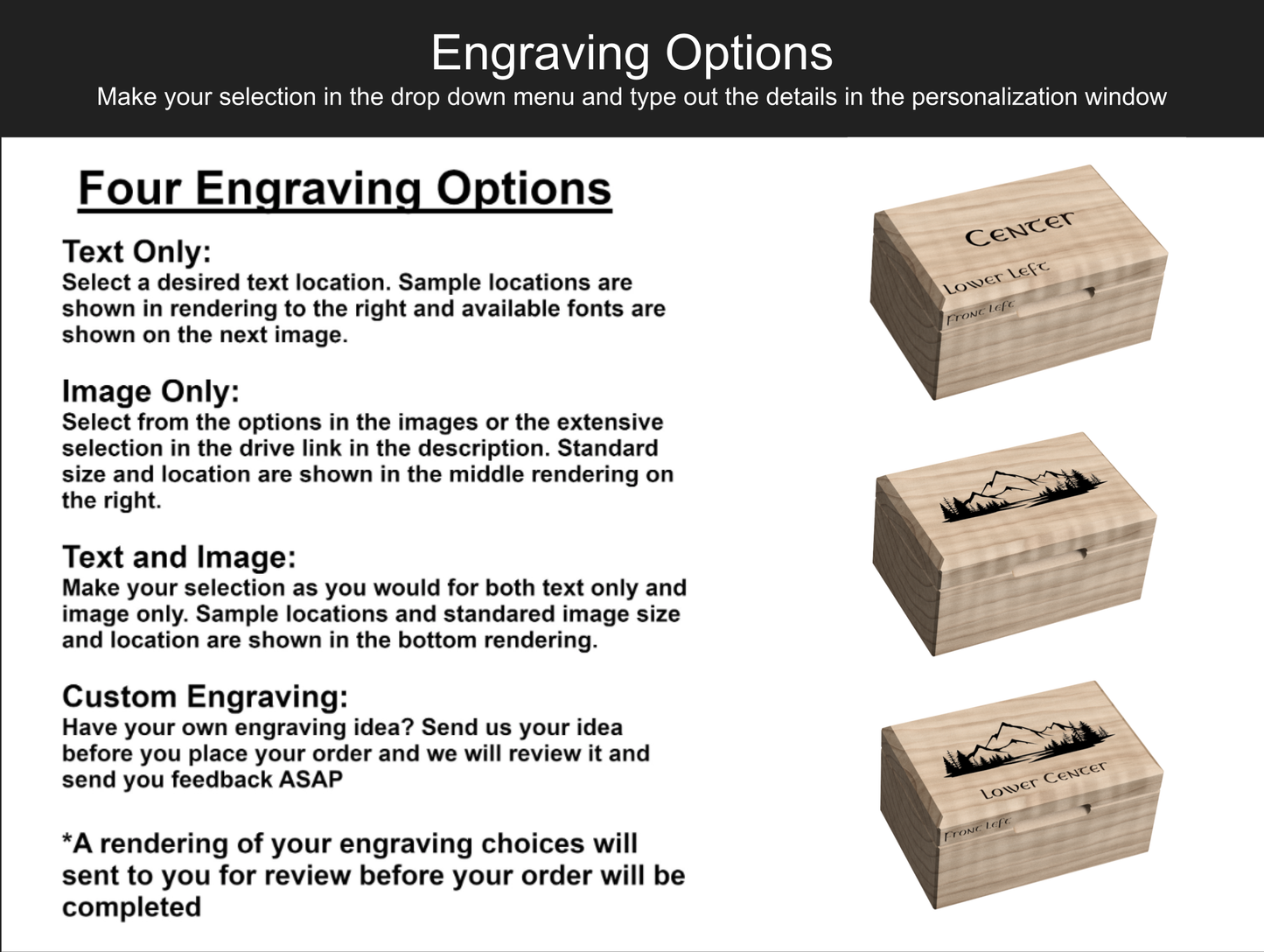 Personalized Hardwood Commander Deck Box with Counter & Token Storage