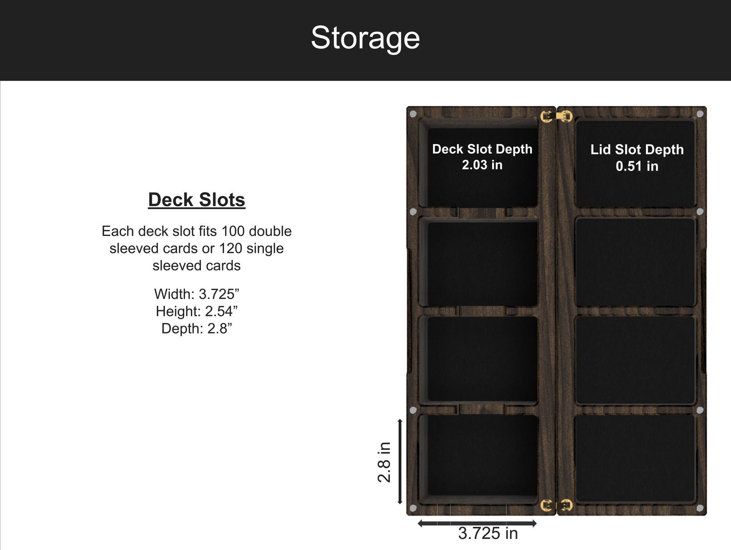 Personalized Hardwood Quadruple Commander Deck Box