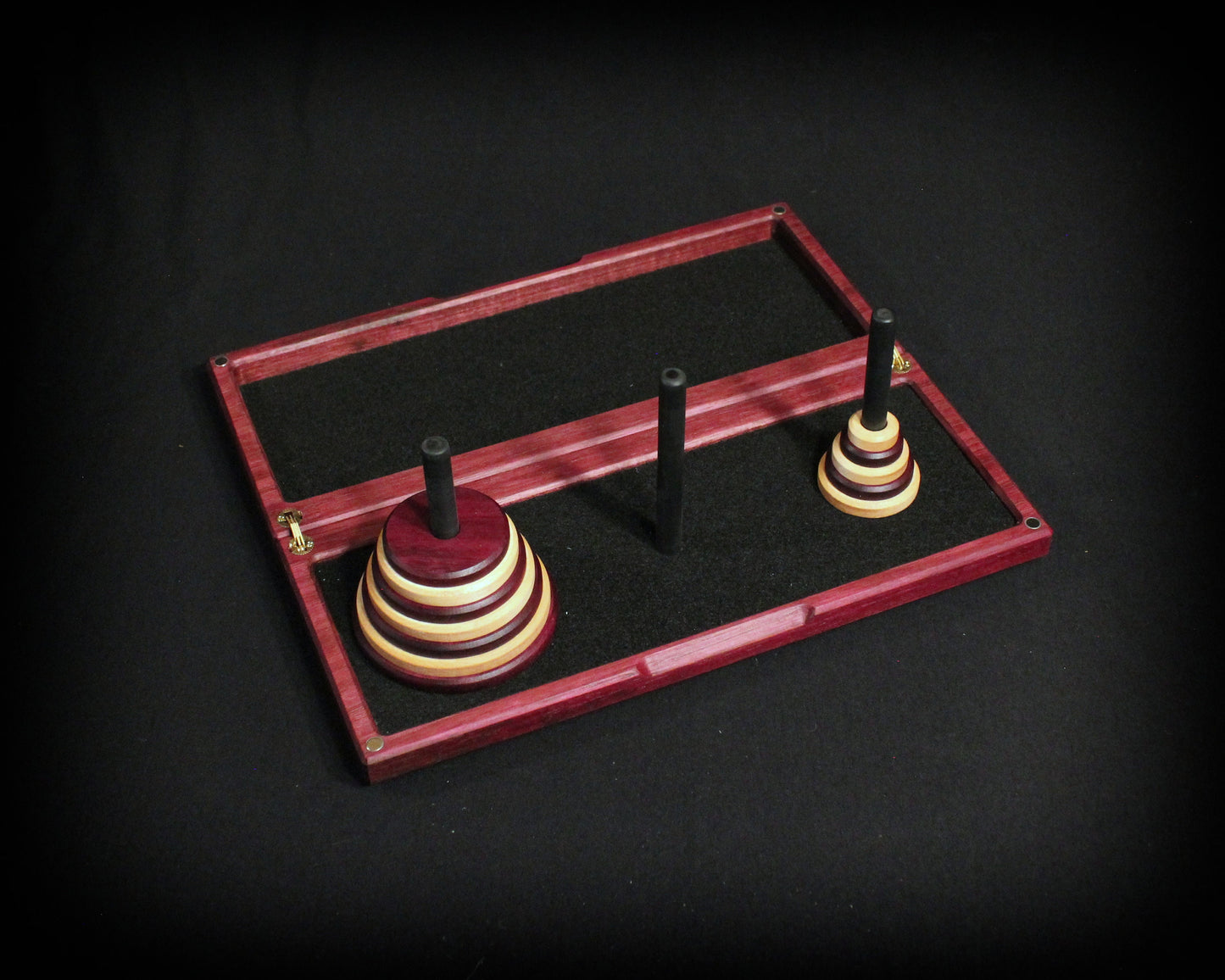 Personalized Hardwood Towers of Hanoi Game Set