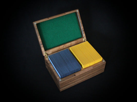 Personalized Hardwood Double Commander Deck Box